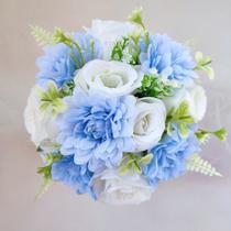 6 Buquês De Noiva Casamento Civil Pré Wedding Azul Serenity - império das flores
