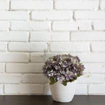6 buquês mini hortênsia 26 cm flores artificiais decoração casa artesanato floral faça você mesmo