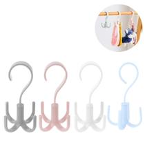 6 Cabides Organizador de Roupas 360 4 Ganchos Armário