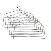 6 Cabides Para Calças Triplo Aço Cromado Reforçado Organizador 6 Cabides Para Calças Triplo Aço Cromado Reforçado Organizador