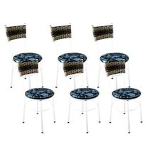 6 Cadeiras Brancas Para Cozinha Viena Cappuccino Premium