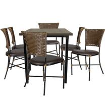 6 Cadeiras Gramado Argila Mesa De Jantar Jogo De Jardim