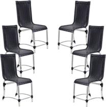 6 Cadeiras Haiti em Alumínio Para Cozinha Piscina Edícula - Trama Original
