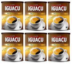6 Café Solúvel IGUAÇU Cremoso TRADICIONAL Em Pó 200g Lata