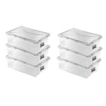 6 Caixas Frigoríficas 11 Litros Transparente p/ Açougue, Carnes, Aves e Peixes
