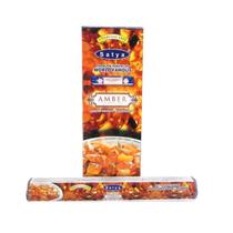 6 Caixas Incenso Satya Hexagonal 20 Varetas- Escolha O Aroma