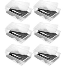 6 Caixas Organizadoras para Botas Cano Longo Empilháveis Tampas Ventiláveis Closets Brechós 6 Caixas Organizadoras para Botas Cano Longo Empilháveis Tampas Ventiláveis Closets Brechós