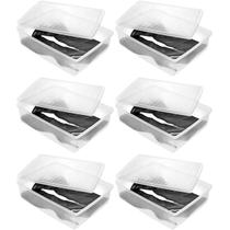 6 Caixas Organizadoras para Botas Cano Longo Empilháveis Tampas Ventiláveis Closets Brechós 6 Caixas Organizadoras para Botas Cano Longo Empilháveis Tampas Ventiláveis Closets Brechós
