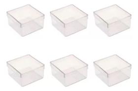 6 Caixinhas Cake Box Acrílico Com Tampa Cristal 7x4 Transparente para Doces e Lembrançinhas 6 Caixinhas Cake Box Acrílico Com Tampa Cristal 7x4 Transparente para Doces e Lembrançinhas