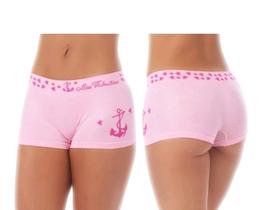 6 Calcinha BOXER FEMININA ADULTO Shortinho P/M 34 a 42 cueca boxe microfibra short