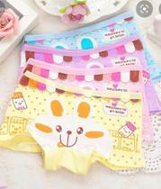 6 Calcinha BOXER Infantil 0a10anos Algodão Shortinho cueca boxe short