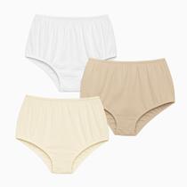 6 Calcinhas Plus Size Luminate 0162 Branco Marfim Choco 6 Calcinhas Plus Size Luminate 0162 Branco Marfim Choco