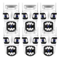 6 Câmera Segurança Externa Lente Tripla Rastreamento Sirene