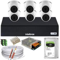 6 Câmeras Intelbras Vhd 1220d Mic, Mhdx 3008-c, Hd 1tb 6 Câmeras Intelbras Vhd 1220d Mic, Mhdx 3008-c, Hd 1tb