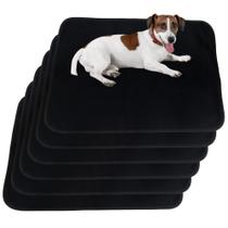 6 Caminhas para Cães e Gatos Dobrável 200 Lavagens 70x50 Preto Antipulgas Quality
