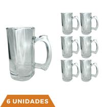 6 Caneca Cerveja e Chopp Restaurante Congelável 380ML