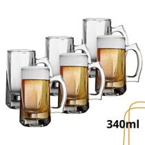 6 Caneca De Chopp Cerveja Vidro Grosso Sublimação - Cedar glass