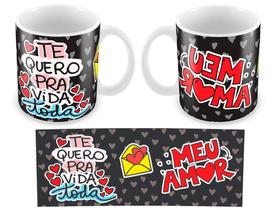 6 Caneca Dia Dos Namorados 300ml Atacado Presente - 3 opções de modelo