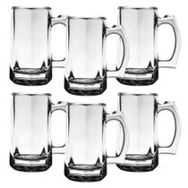 6 Caneca Zero Grau Vidro Chopp Cerveja Bar Churras 370ml