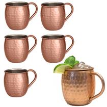 6 Canecas Moscow Mule Aço Inox 520ml Bar Drinks Profissional