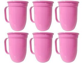 6 Canecas Rosa De Alumínio 400 Ml 6 Canecas Rosa De Alumínio 400 Ml