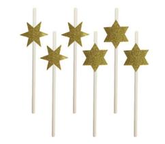 6 Canudos Drink Ano Novo Estrela Dourada EVA Vivarte - Inspire sua Festa Loja 6 Canudos Drink Ano Novo Estrela Dourada EVA Vivarte - Inspire sua Festa Loja