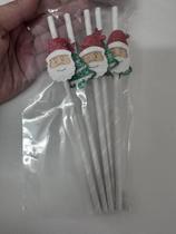 6 Canudos Drink Árvore de Natal e Papai Noel EVA Vivarte - Inspire sua Festa Loja