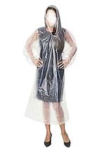 6 Capas de chuva impermeáveis descartáveis transparentes