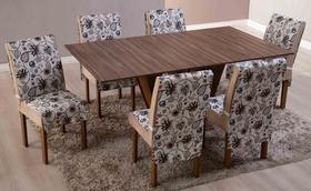 6 Capas Para Cadeira De Jantar - Tecido Jacquard Estampado