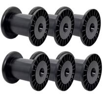 6 Carretel Bobina Plástica N5 18cm Enrolar Fios E Fitas