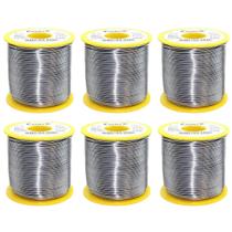 6 Carretel Estanho P/ Solda 50x50 Fluxo Ra 1mm 500g Cobix