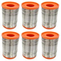 6 Carretel Estanho P/ Solda Fluxo Ra 0,5mm 250g Cobix