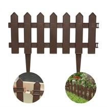 6 Cerquinhas de Jardim Decorativa Plástico 2,4 mts Linear - 6 Cerquinhas de Jardim Decorativa Plástico 2,4 mts Linear -