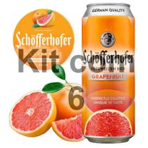 6 Cerveja Alemã Schfferhofer Grapefruit - Lata 500ml 2.5%