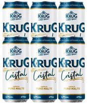 6 Cerveja Krug Cristal Puro Malte American Style Lager 473Ml