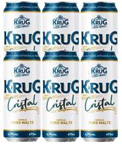 6 Cerveja Krug Cristal Puro Malte American Style Lager 473ml