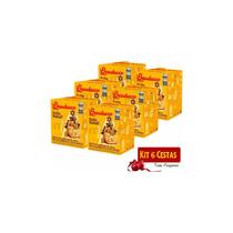 6 Cesta De Natal Bauducco Pequena 15 Itens - Caixa Fechada