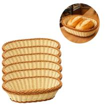 6 Cestos Plástico 24 cm Para Pão Utilidades Domésticas