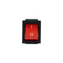 6 Chaves Interruptor 4 Polos Iluminado Vermelho Sem Capa