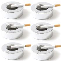 6 Cinzeiro Portátil com Tampa De Aço A Prova De Vento