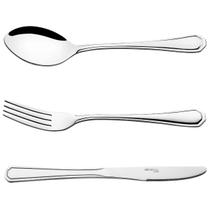 6 Colheres +6 Garfos + 6 Facas Sobremesa Continental