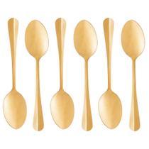 6 Colheres para Mesa Lyor Positano de Aço Inox Dourado 18cm 6 Colheres para Mesa Lyor Positano de Aço Inox Dourado 18cm
