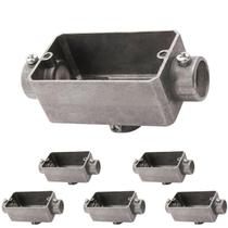 6 Condulete Alumínio Modelo TB 3/4 Polegada Sieg Sem Rosca 6 Condulete Alumínio Modelo TB 3/4 Polegada Sieg Sem Rosca