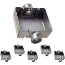 6 Condulete Duplo 1 Polegada Tipo C Sieg Alumínio Sem Rosca Prateado 6 Condulete Duplo 1 Polegada Tipo C Sieg Alumínio Sem Rosca Prateado