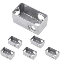 6 Condulete Múltiplo Modelo L 2 Polegada Em Alumínio Sieg Prateado