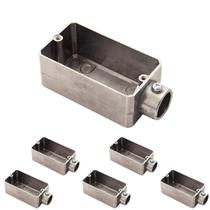 6 Condulete Tipo E 3/4 em Alumínio S/rosca S/placa Sieg