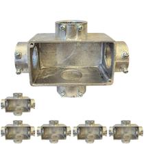 6 Condulete Tipo X Medida 1 1/4 Em Alumínio Sem Rosca Sieg 6 Condulete Tipo X Medida 1 1/4 Em Alumínio Sem Rosca Sieg