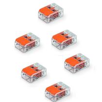 6 Conector 2 Entradas Vias Polos Instalação Elétrica Emendas 6 Conector 2 Entradas Vias Polos Instalação Elétrica Emendas