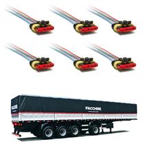 6 Conector Chicote Lanterna LED Lateral Facchini 5 vias