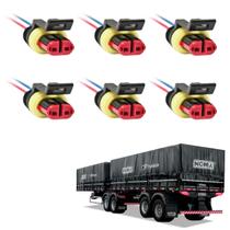 6 Conector Chicote Lanterna LED Lateral Noma 2 vias